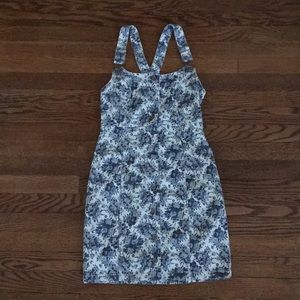 Kimchi Blue Floral Denim Overall Dress Size 4 NWT